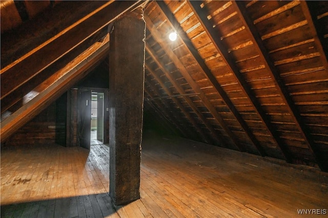 view of attic