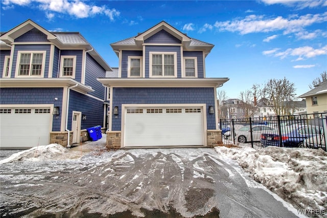 view of front of home featuring a garage