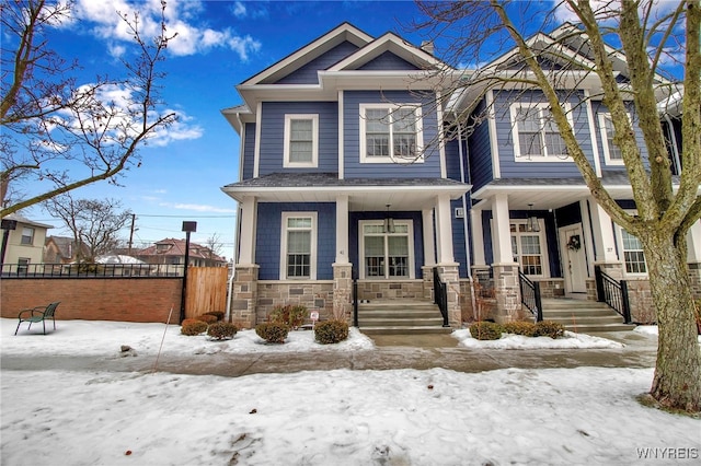 craftsman-style home with a porch