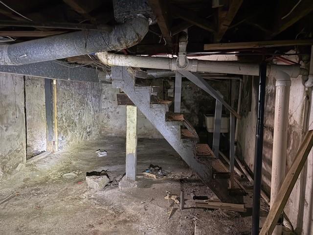 view of basement