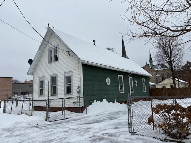 view of snowy exterior