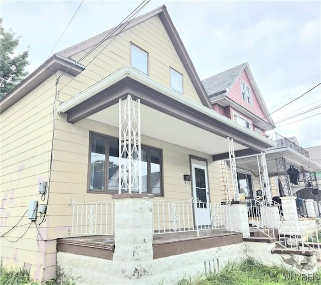 exterior space with a porch