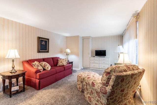 view of carpeted living room