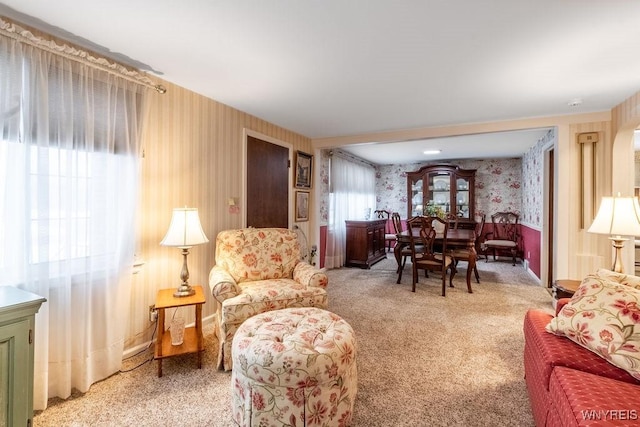 view of carpeted living room