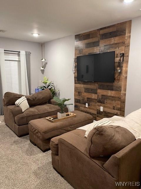 view of carpeted living room