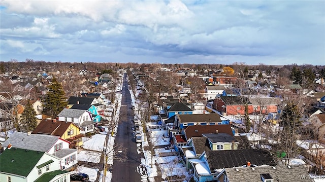 bird's eye view featuring a residential view