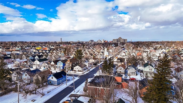 aerial view featuring a residential view