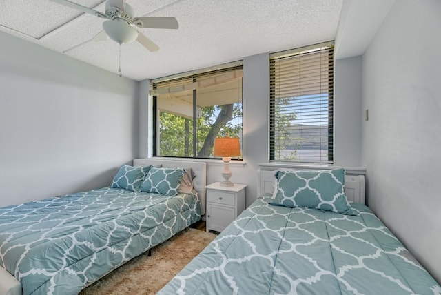 7 Cliffside Dr, South Bristol, NY 14424 - bedroom with ceiling fan and a textured ceiling