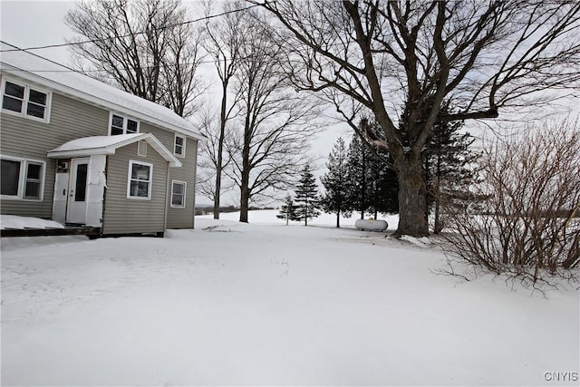 view of snowy yard