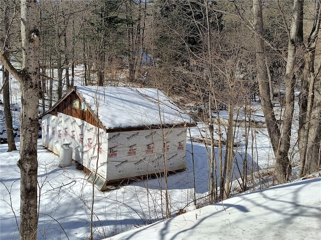 exterior space with an outdoor structure