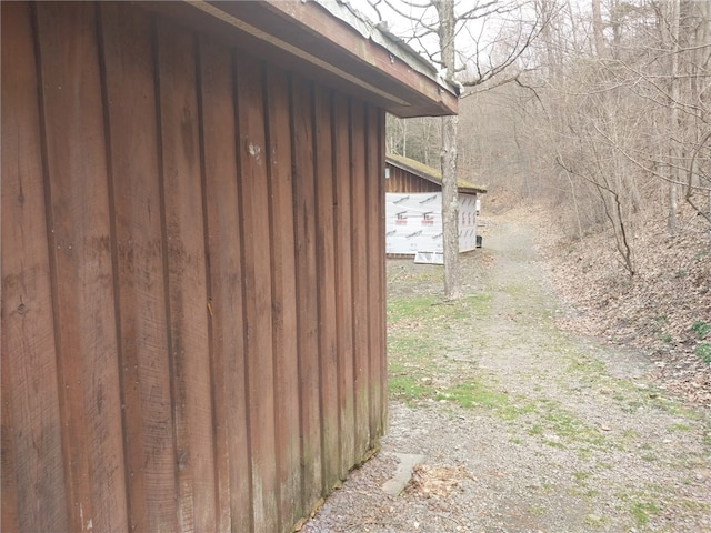exterior details featuring board and batten siding