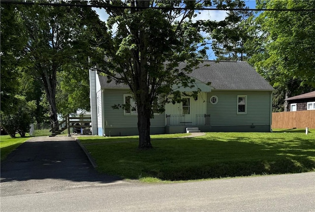 49 Lewis St, Maine, NY 13760 - view of front of property featuring a chimney and a shingled roof