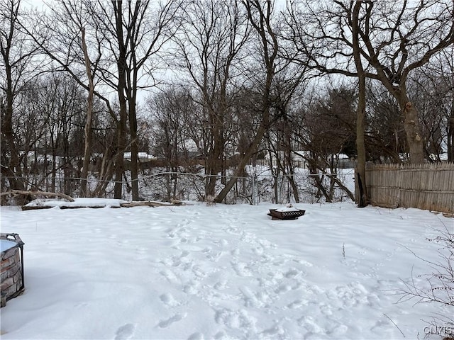 view of snowy yard