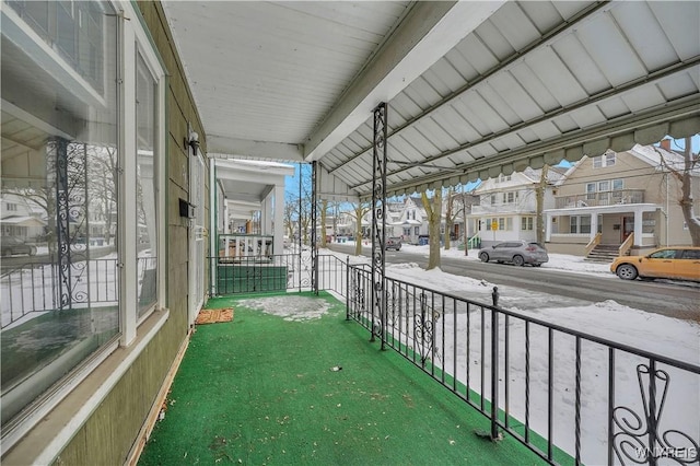 balcony with covered porch