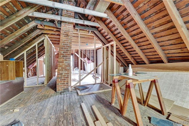 view of attic