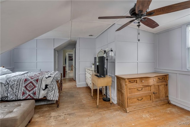 bedroom with light hardwood / wood-style floors