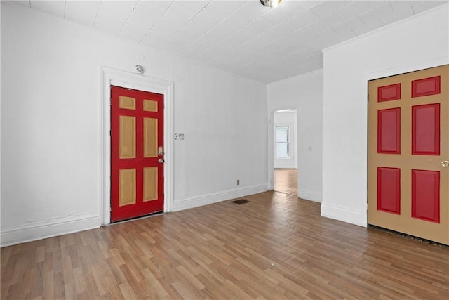 entrance foyer with light wood-type flooring