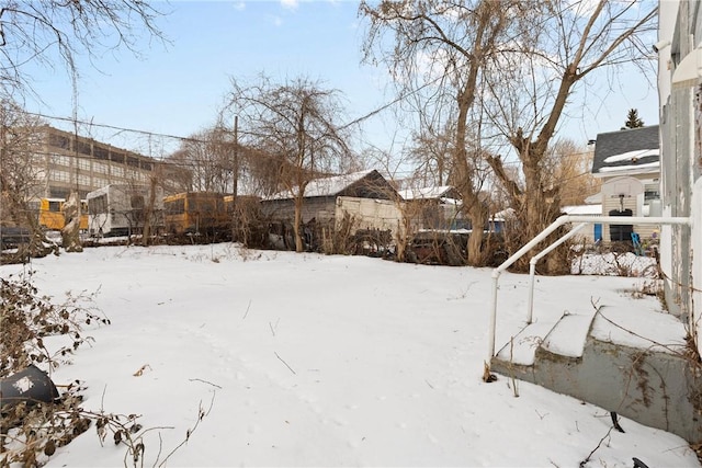 view of snowy yard