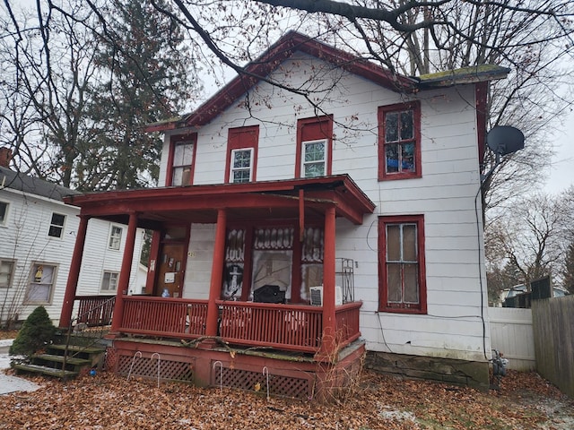 view of front of home with a porch