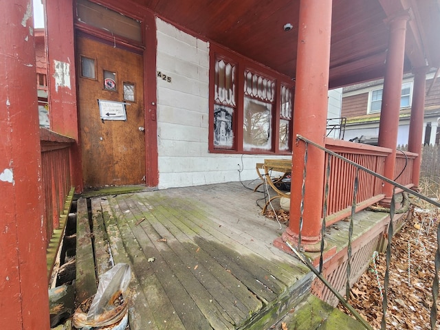 view of wooden terrace