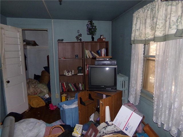 interior space with radiator heating unit