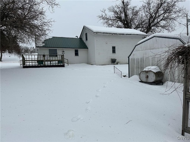 32458 County Route 54, Clayton, NY 13632 - snow covered rear of property with a deck