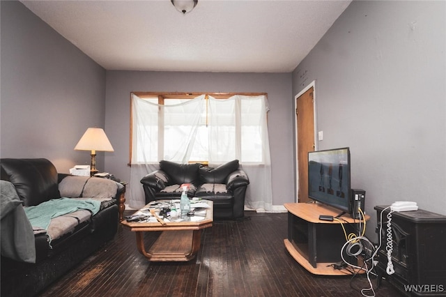 living room featuring hardwood / wood-style flooring