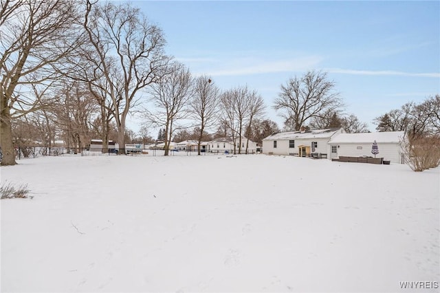 view of snowy yard