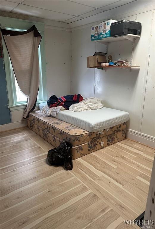 bedroom featuring light hardwood / wood-style floors