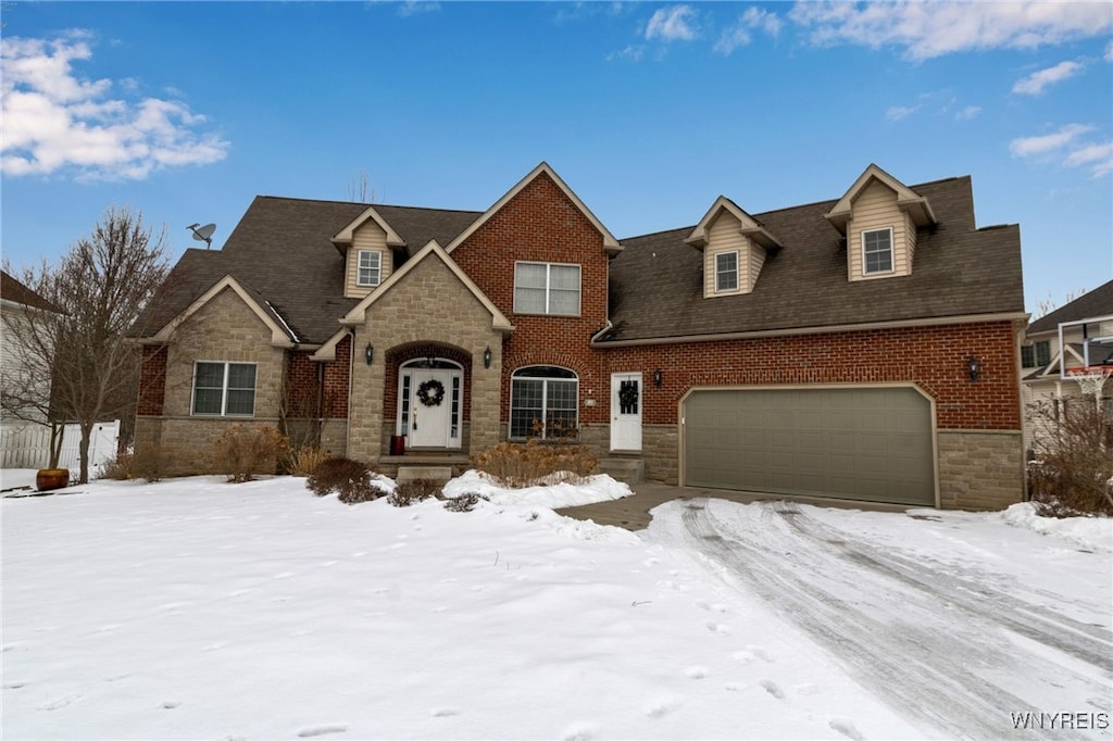 view of front of home featuring a garage