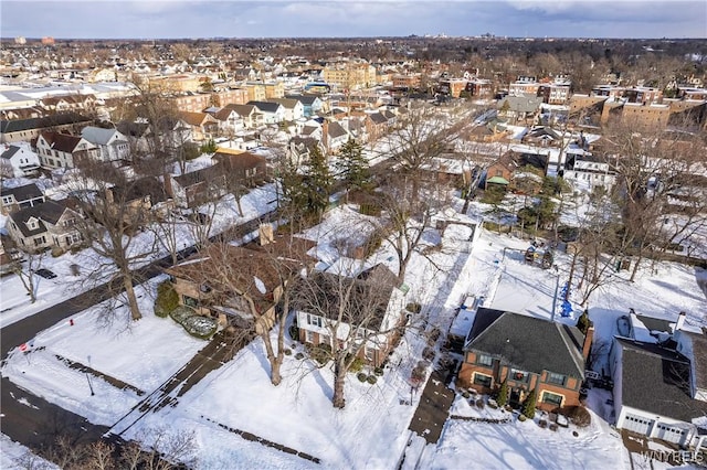 view of snowy aerial view