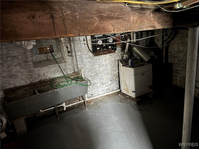 view of basement