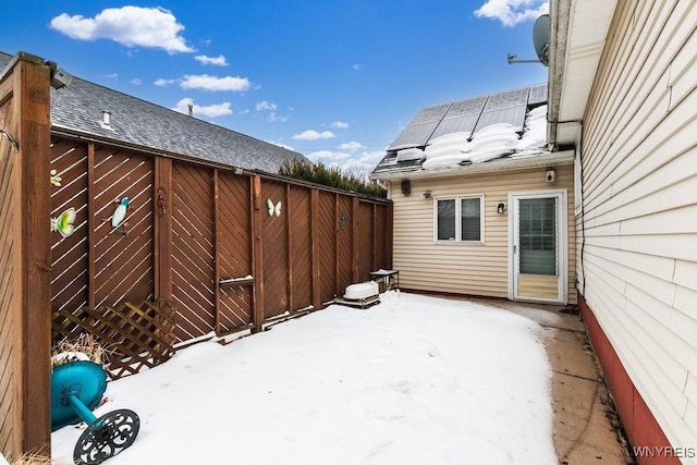 view of snowy yard