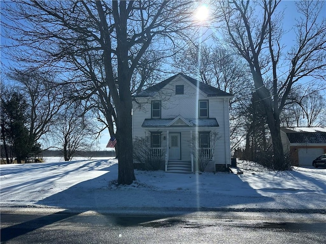 view of property with a garage