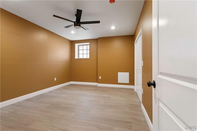 1208 James St, Syracuse, NY 13203 - empty room featuring ceiling fan and light hardwood / wood-style flooring