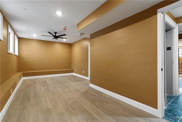 1208 James St, Syracuse, NY 13203 - interior space with ceiling fan and wood-type flooring