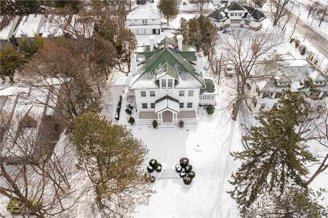 1208 James St, Syracuse, NY 13203 - view of snowy aerial view