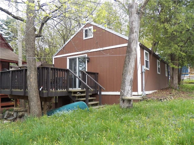 6024 W Willow Pt, Canadice, NY 14471 - back of house featuring a deck