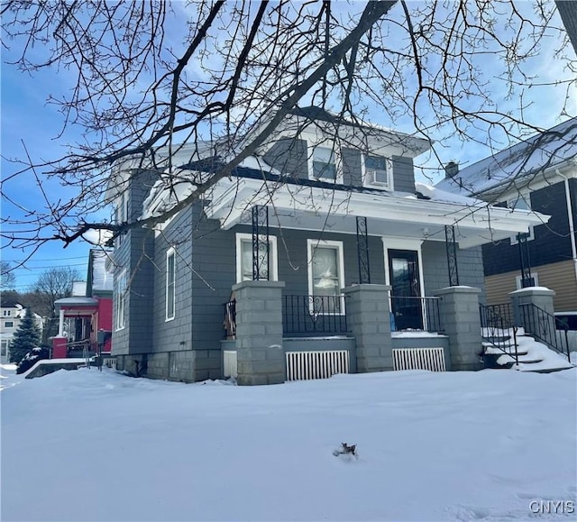 view of front of home with a porch