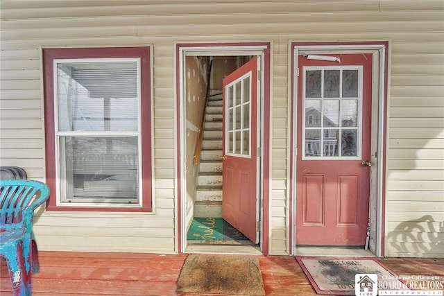 view of doorway to property