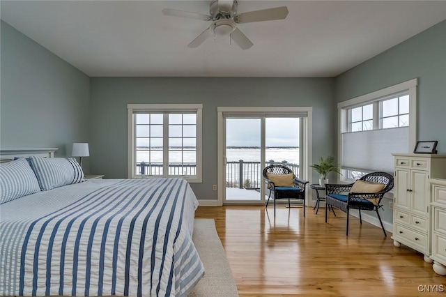 bedroom featuring light hardwood / wood-style floors