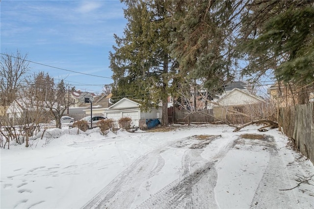 view of snowy yard