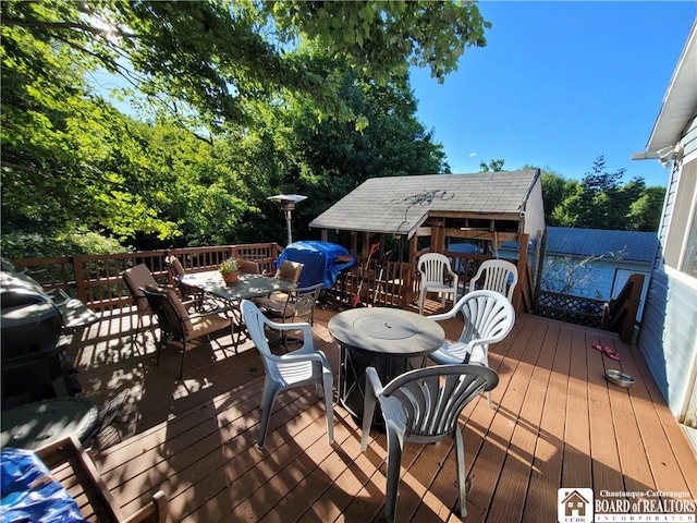 view of wooden deck