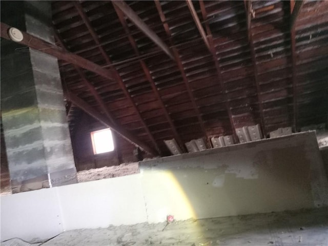 view of attic