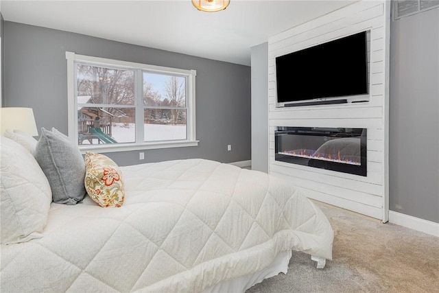 view of carpeted bedroom