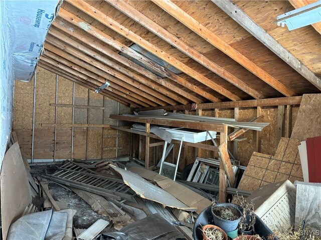 view of attic