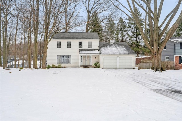 view of property featuring a garage