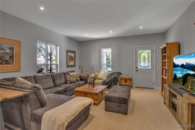 view of carpeted living room