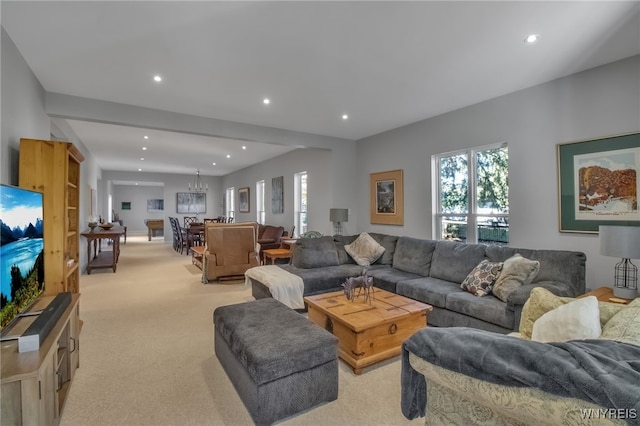 view of carpeted living room