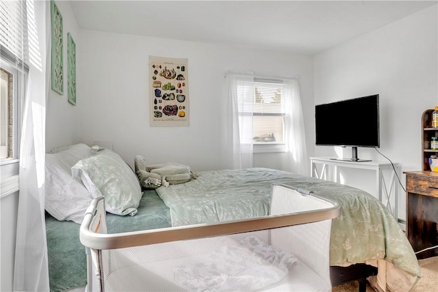 view of carpeted bedroom